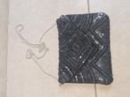 Handtas/clutch zwart met pareltjes, Ophalen, Zo goed als nieuw, Zwart