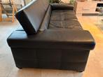 Zwart lederen salon, 2 x 2,5zit, in zeer goede staat, Huis en Inrichting, Ophalen, Gebruikt, Modern, 200 tot 250 cm