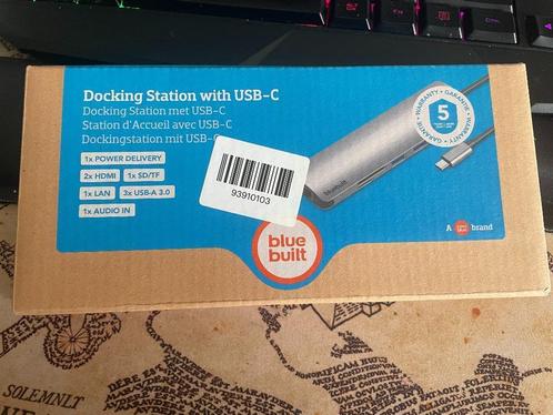 BlueBuilt 9-in-1 Dual HDMI Docking Station met USB-C, Computers en Software, Dockingstations, Nieuw, Docking station, Laptop, Ophalen