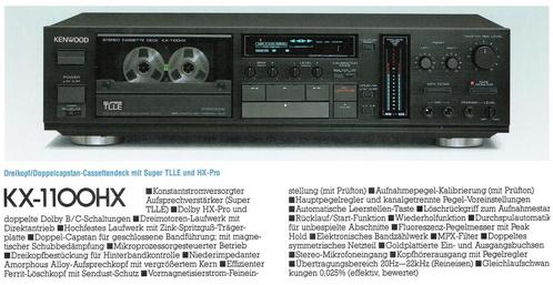 Kenwood KX-1100HX (Comme Neuf!), Audio, Tv en Foto, Cassettedecks, Enkel, Kenwood, Auto-reverse, Tiptoetsen, High speed dubbing