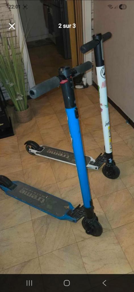 2 trotinettes électriques, Vélos & Vélomoteurs, Trottinettes, Utilisé, Enlèvement