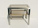 Belgochrom stijl bijzettafel * Vintage 70s  * side table, Huis en Inrichting, Tafels | Bijzettafels, Ophalen of Verzenden, Gebruikt