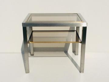 Belgochrom stijl bijzettafel * Vintage 70s  * side table  beschikbaar voor biedingen