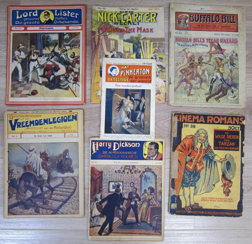 Recherchés Pulp : Lord Lister, Pinkerton, Buffalo Bill, etc., Livres, Journaux & Revues, Utilisé, Autres types, Enlèvement ou Envoi