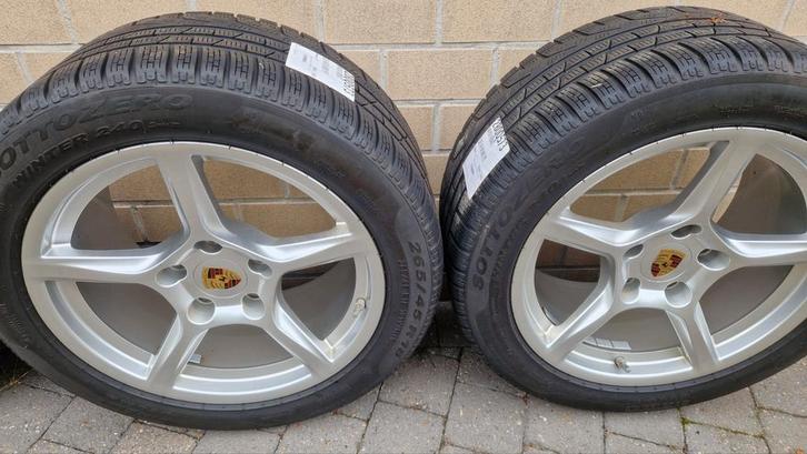 jantes Porsche d'origine avec pneus d'hiver, Autos : Pièces & Accessoires, Pneus & Jantes, Jante(s), Pneus hiver, Utilisé, Enlèvement