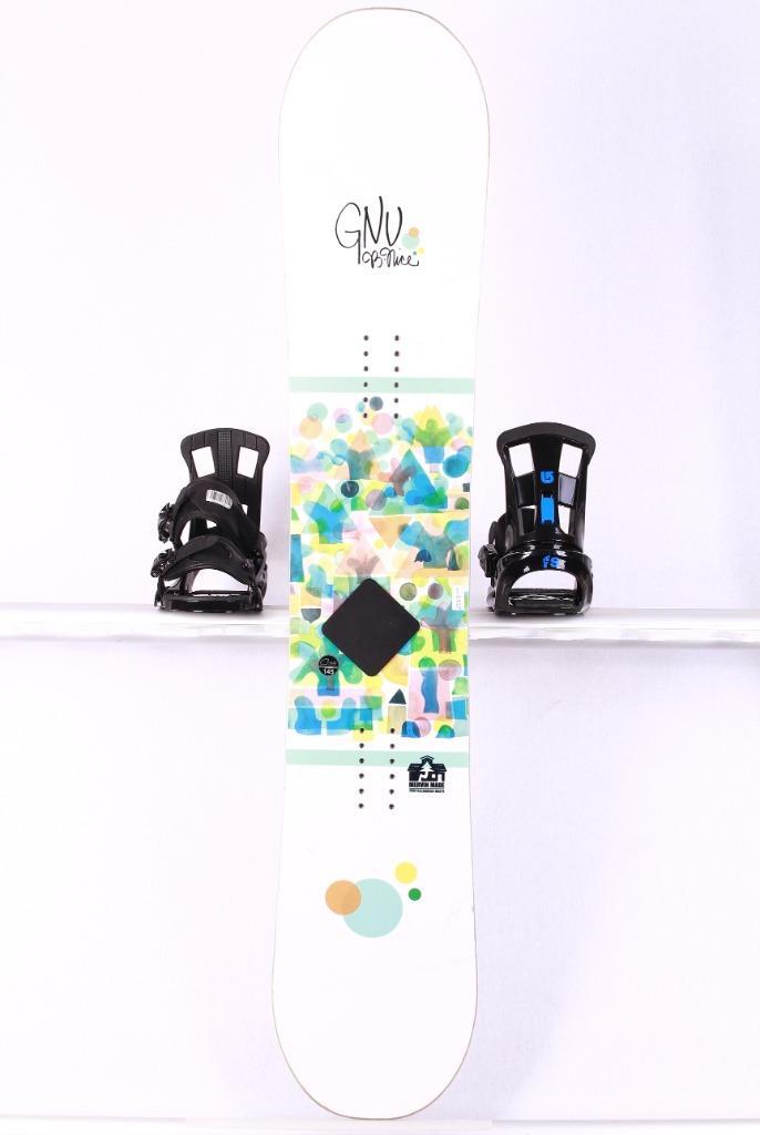 145 dames snowboard GNU B-NICE 2024, White/blue, Sport en Fitness, Snowboarden, Gebruikt, Board, Verzenden