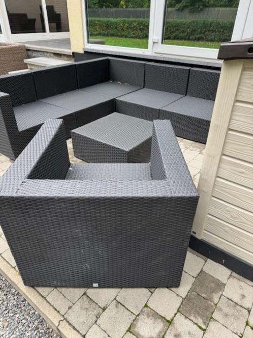 Lounge set, Tuin en Terras, Tuinsets en Loungesets, Zo goed als nieuw, Loungeset, Rotan, 6 zitplaatsen, Ophalen