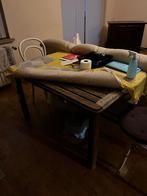Buitentafel, Tuin en Terras, Ophalen, Gebruikt, Rechthoekig, Hout