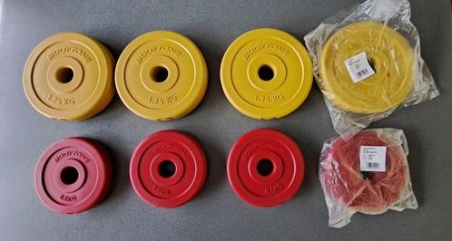 Fitness Bodytone (Halter) schijven van 1,25 kg en 0,5 kg, Sport en Fitness, Fitnessmaterialen, Nieuw, Halterschijven, Ophalen of Verzenden