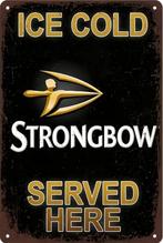 Panneau en métal Strongbow Cider - rétro vintage mancave, Enlèvement ou Envoi, Comme neuf, Panneau publicitaire