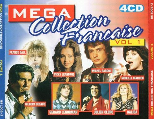 1104 - MEGA COLLECTION FRANCAISE - VOL.1 - 4CD/BOX - NIEUW, Cd's en Dvd's, Cd's | Franstalig, Nieuw in verpakking, Verzenden