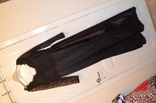Zwart gala- feestkleed, Kleding | Dames, Gelegenheidskleding, Zo goed als nieuw, Galajurk, Maat 36 (S), Zwart, Ophalen