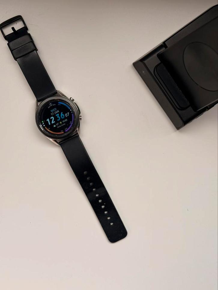 Samsung Galaxy Watch 3, Handtassen en Accessoires, Smartwatches, Zo goed als nieuw, Android, Zwart, Ophalen of Verzenden