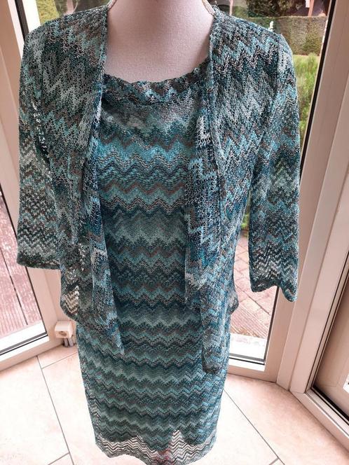 Supermooi set VERA MONT - M, Kleding | Dames, Jurken, Zo goed als nieuw, Maat 38/40 (M), Blauw, Knielengte, Ophalen of Verzenden