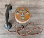Ancien téléphone en bois Belgique Bruxelles, Antiek en Kunst, Ophalen of Verzenden