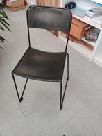 Zwart metalen stoelen, Maison & Meubles, Chaises, Comme neuf, Noir, Enlèvement ou Envoi