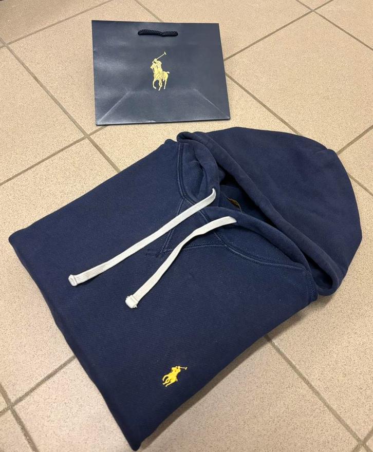 ralph lauren hoodie ( donkerblauw ) maat: XL 185 cm, Kleding | Heren, Truien en Vesten, Gedragen, Maat 56/58 (XL), Blauw, Verzenden