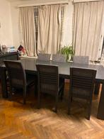 Eettafel met dressoir en vitrine, Huis en Inrichting, Complete eetkamers, Gebruikt, 6 tot 8 stoelen