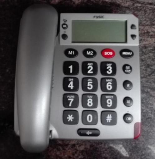 Fysic - Alarm Telefoon FX-3800 - vast toestel - € 65, Telecommunicatie, Vaste telefoons | Niet Draadloos, Zo goed als nieuw, Ophalen of Verzenden