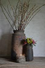 Oude houten nepalese kruik, Huis en Inrichting, Ophalen of Verzenden, Nieuw, Minder dan 50 cm