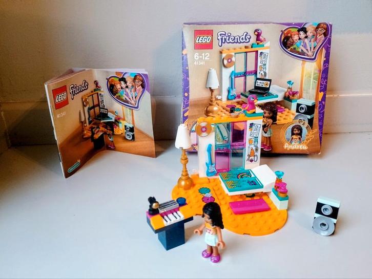 LEGO Friends 41341 – Andrea’s slaapkamer + doos en boekje –, Kinderen en Baby's, Speelgoed | Bouwstenen, Zo goed als nieuw, Ophalen