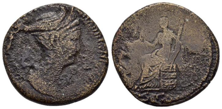 Romeinse munt, SABINA (Augusta, 128-137) .Rome.Sestertius, Postzegels en Munten, Munten | Europa | Niet-Euromunten, Losse munt