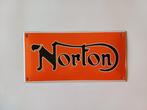 Emaille gebold NORTON reclamebord reclame bord, Collections, Enlèvement ou Envoi, Comme neuf, Panneau publicitaire