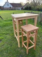 Hoge tafel + 2 bijhorende barstoelen (Ikea), Gebruikt, Ophalen