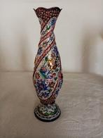 70s koperen Perzische Minakari vaas (20cm), Antiek en Kunst, Ophalen of Verzenden, Koper