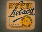 *Tapis à bière Liebaert Wetteren 2 : R/F : 95 x 95 mm, Enlèvement ou Envoi, Utilisé, Sous-bock