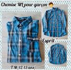 Chemise ML pour garçon -Esprit-bleu-T.12-13 ans, Kinderen en Baby's, Kinderkleding | Maat 152, Gebruikt, Overhemd of Blouse, Ophalen of Verzenden