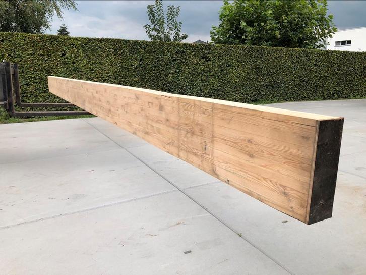 Gelamineerde balken , houten balken., Doe-het-zelf en Bouw, Hout en Planken, Zo goed als nieuw, Balk, Ophalen of Verzenden