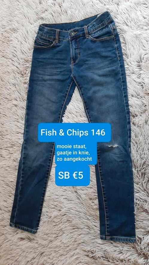 Jeans Fish & Chips 146, mooie staat., Kinderen en Baby's, Kinderkleding | Maat 146, Zo goed als nieuw, Jongen, Broek, Ophalen of Verzenden