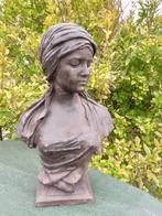 Borstbeeld van een vrouw - metaal, Antiek en Kunst, Ophalen of Verzenden