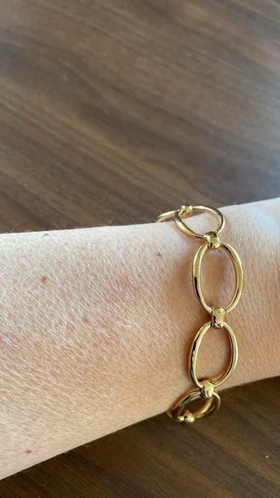 Goudkleurige armband Just Bellani Style, Handtassen en Accessoires, Armbanden, Zo goed als nieuw, Ophalen of Verzenden