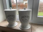 2 soort apothekers potten 30 cm met deksel, Huis en Inrichting, Ophalen, Zo goed als nieuw, Porselein