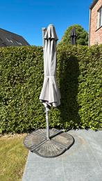Parasol décentré & pieds + 4 dalles de lestage, Ophalen, 2 tot 3 meter, Stokparasol, Verstelbaar