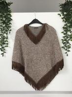 Bruine poncho Mucho Gusto maat TU, Kleding | Dames, Mucho Gusto, Ophalen of Verzenden, Gedragen, Bruin