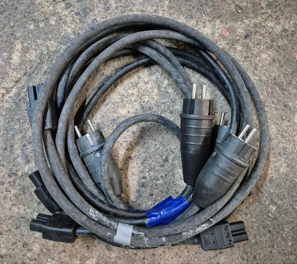 Lot de câbles d'alimentation H07 RN-F 3G2.5 vers C13 ou Powe, Enlèvement, Comme neuf, Appareillage