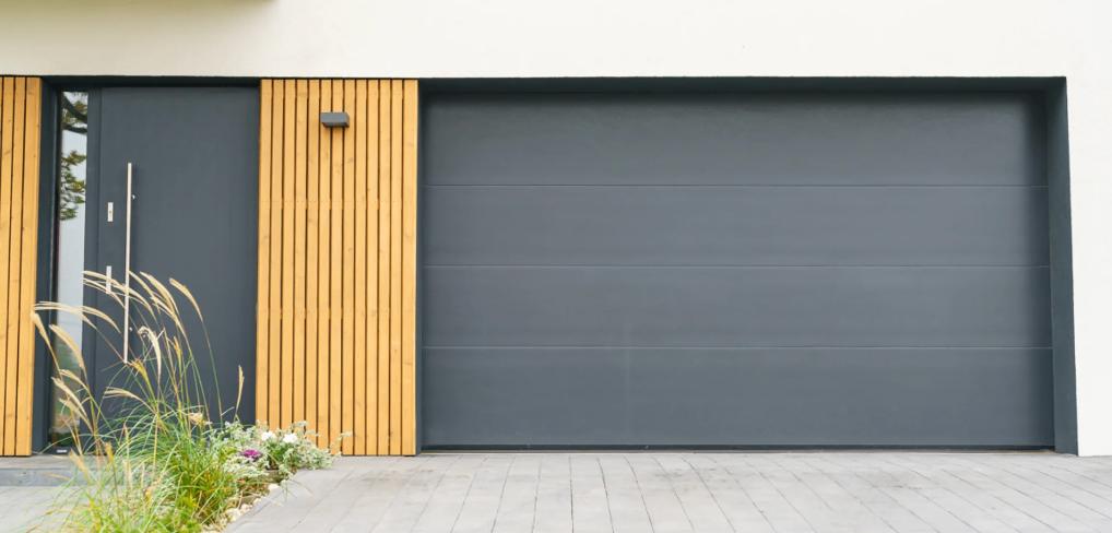 sectionale garagepoort automatisch in kit grijs h200x b300cm, Ophalen, Nieuw, Metaal