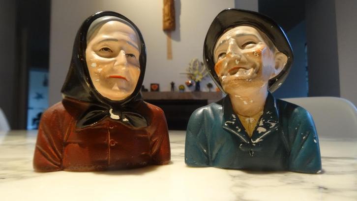 BUSTES van Amatxi en Aitatxi uit Baskenland, begin 20e eeuw, Antiek en Kunst, Curiosa en Brocante, Ophalen of Verzenden