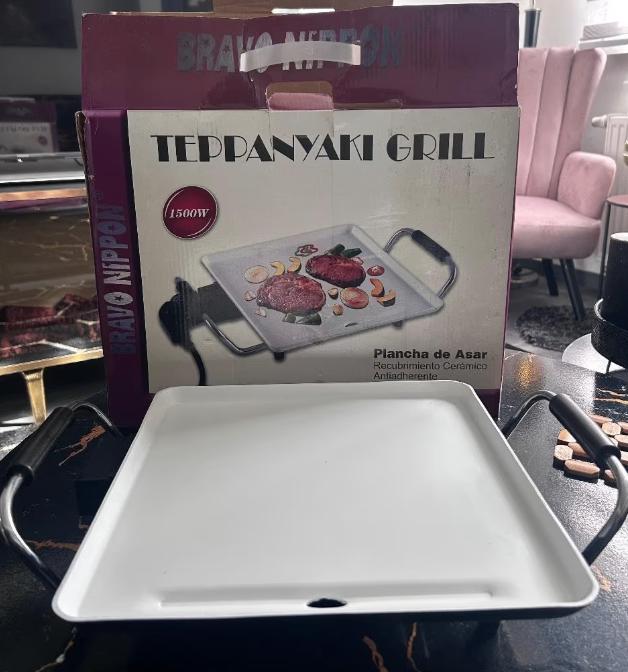 Plaque Grill électrique Teppanyaki – 28 x 28 cm  Neuf, Ophalen, Nieuw, Tafelgrill