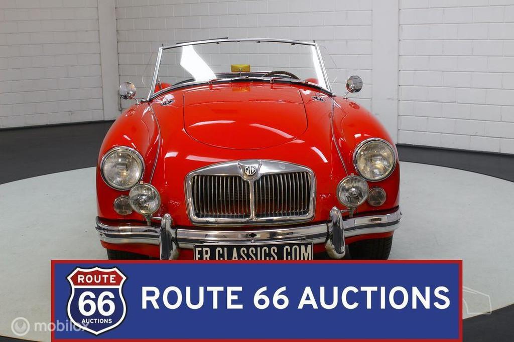 MG MGA MKII Cabriolet | 1962 | Route 66 Auctions, Auto's, Zwart, Bedrijf, Handgeschakeld, Overige carrosserie