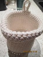 Panier de rangement en coton blanc 17 X 16 cm, Ophalen, Overige materialen, Mand, Rond