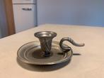 Vintage kandelaar Pewter - Tin 92% - Etain met stempel, Antiek en Kunst, Ophalen of Verzenden