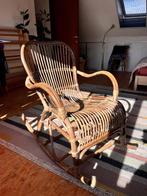Schommelstoel Rotan Van der Leeden, Osier ou Rotin, Comme neuf, Brun, Enlèvement