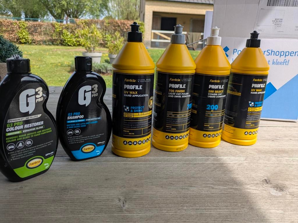 Farecla onderhoudsmiddelen auto, Ophalen