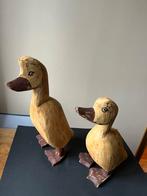 Handgemaakt: 2 houten eenden, geschilderd, uit Indonesië, Ophalen