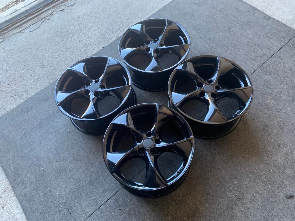 18 inch zwarte sportvelgen ! 5x110 ! Nieuwstaat !, Auto-onderdelen, Banden en Velgen, Velg(en), 18 inch, Ophalen
