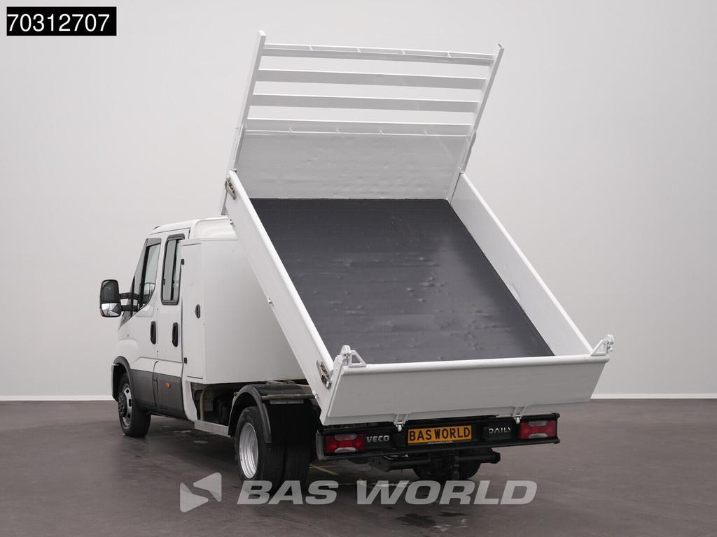 Iveco Daily 35C14 Dubbel Cabine Kipper met Kist Dubbellucht, Auto's, Stof, Gebruikt, Iveco, Wit